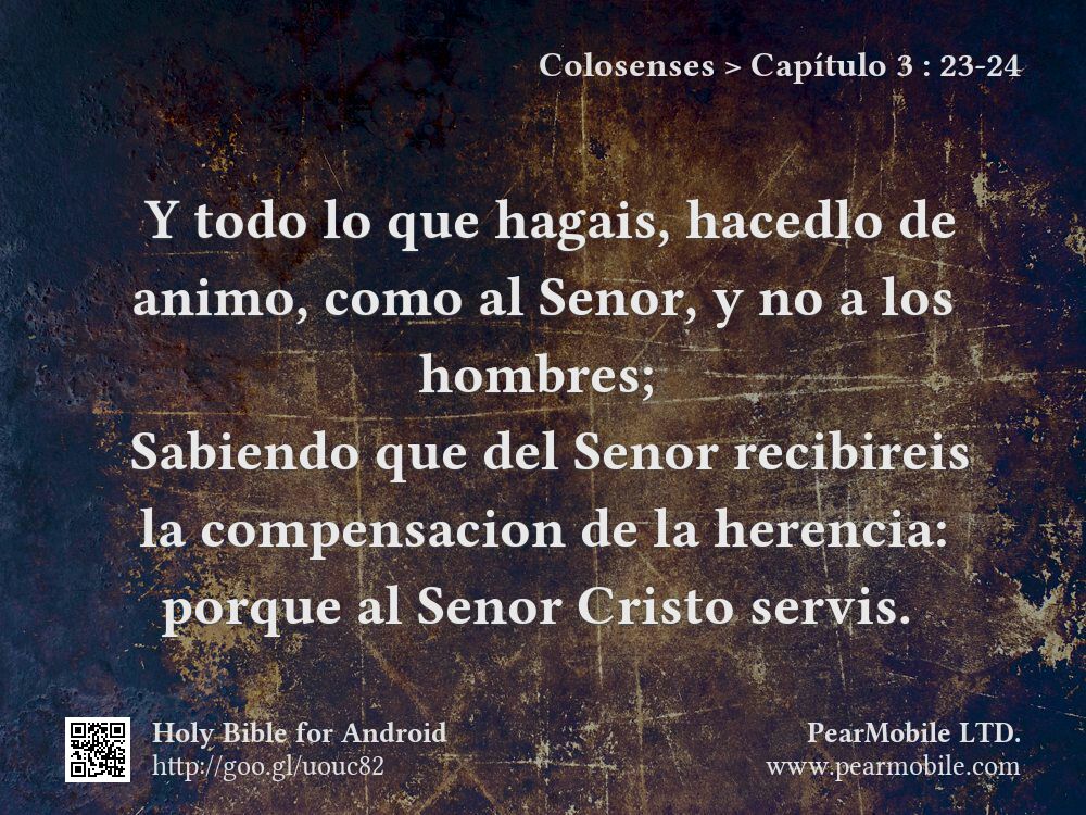 Colosenses, Capítulo 3:23-24